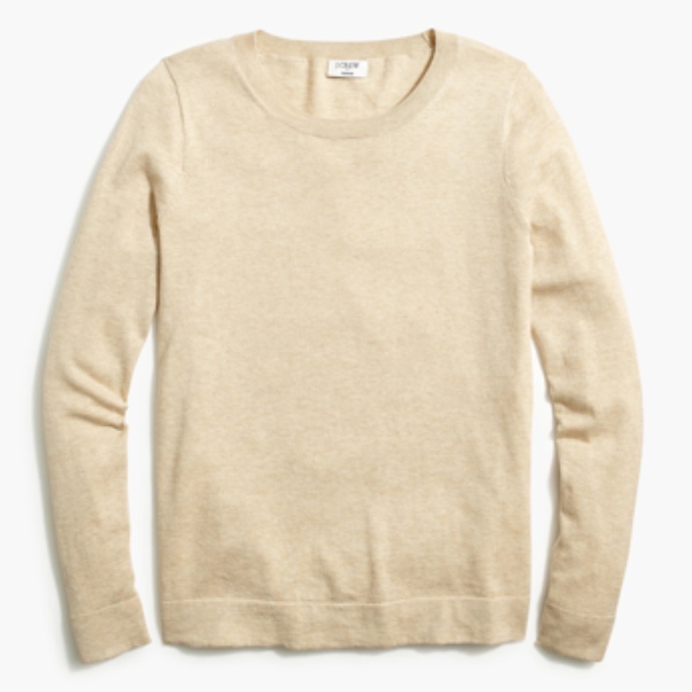 J Crew cotton Teddie sweater XXL heather light khaki